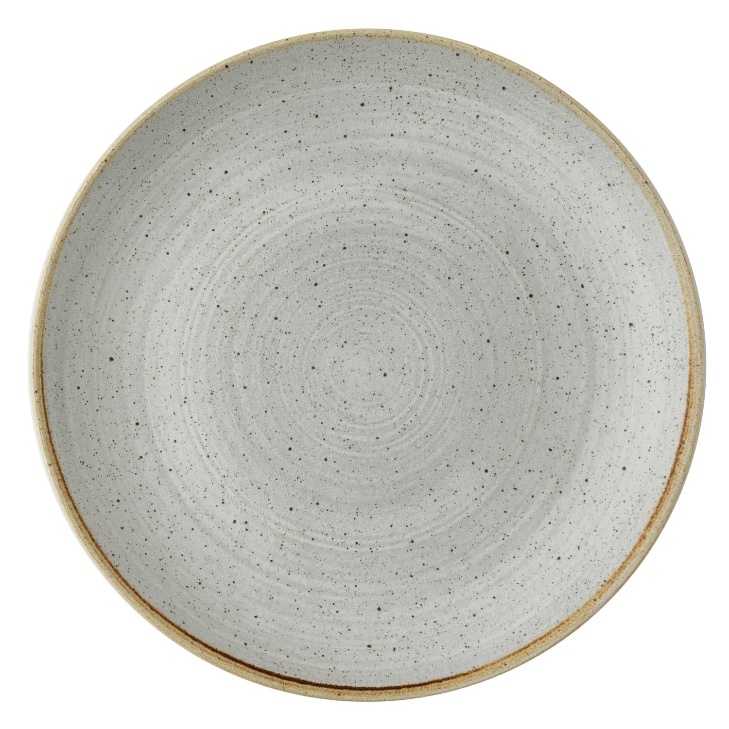 Piatto coupé grigio grezzo stonecast piatto 26 cm