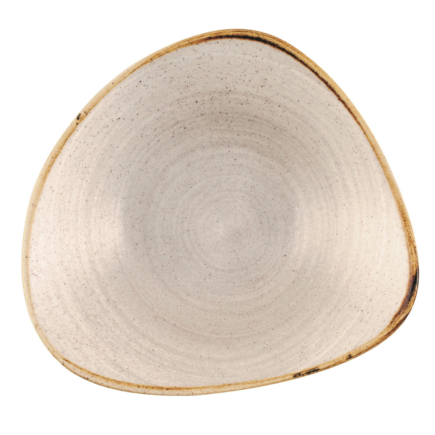 Piatta triangolare grigio grezzo con stonecast profondo 23,5 cm, 60cl