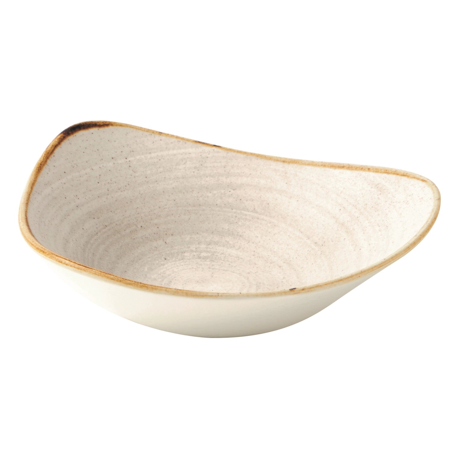 Piatta triangolare grigio grezzo con stonecast profondo 23,5 cm, 60cl