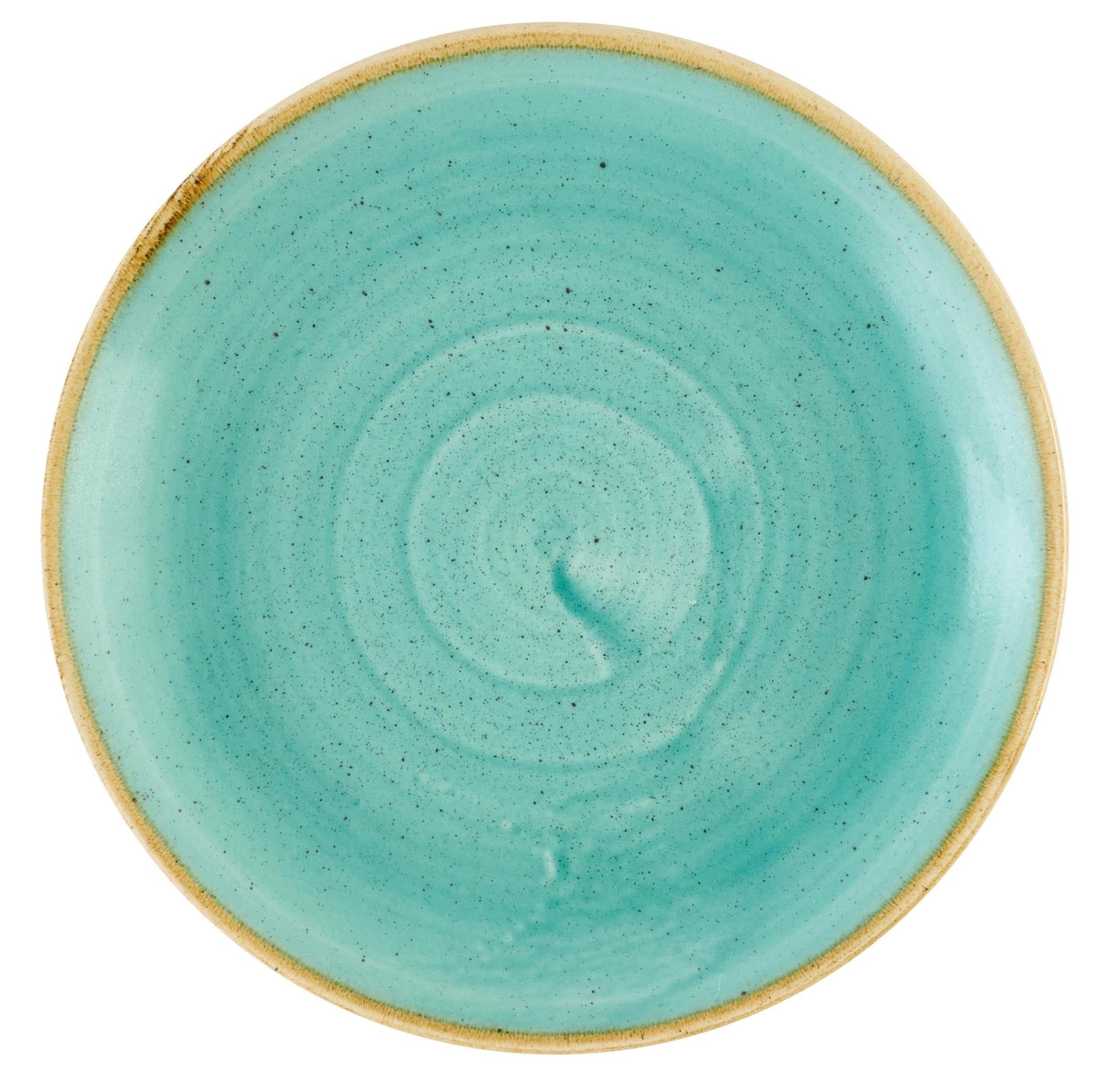 Eleganter 16,5 cm Stonecast Mint Coupe Teller von Churchill: Hochwertiges Porzellan, frische Mintfarbe, ideal für Desserts und Beilagen.