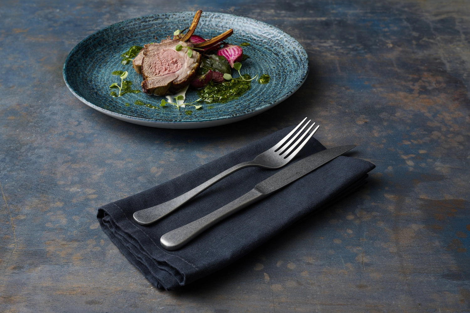 Piastra coupé marina Chroma HomeSpun Flat 26 cm