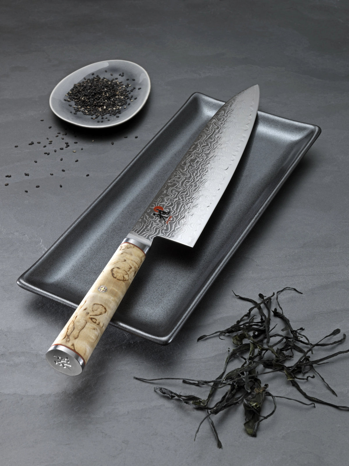 MIYABI 5000MCD GYUTOH, 240mm in Braun präsentiert im Onlineshop von KAQTU Design AG. Damastmesser ist von Miyabi