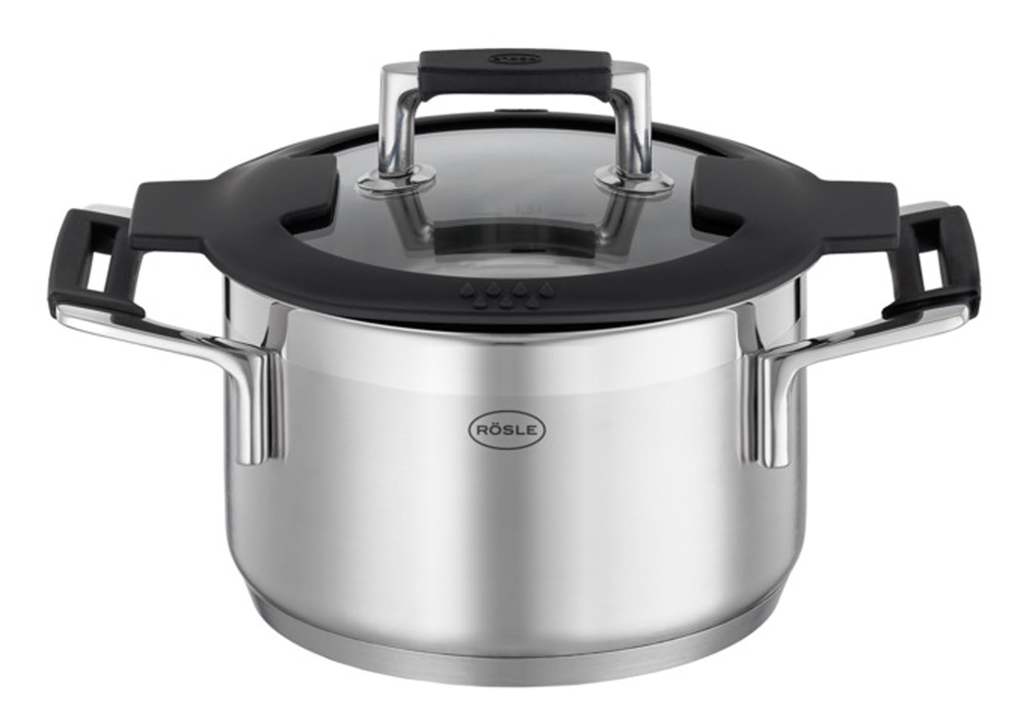 Entdecken Sie den RÖSLE Kochtopf SilencePro (ø 24 cm) für geräuscharmes Kochen, optimale Wärmeleitung und elegantes Design. Ideal für alle Herdarten!