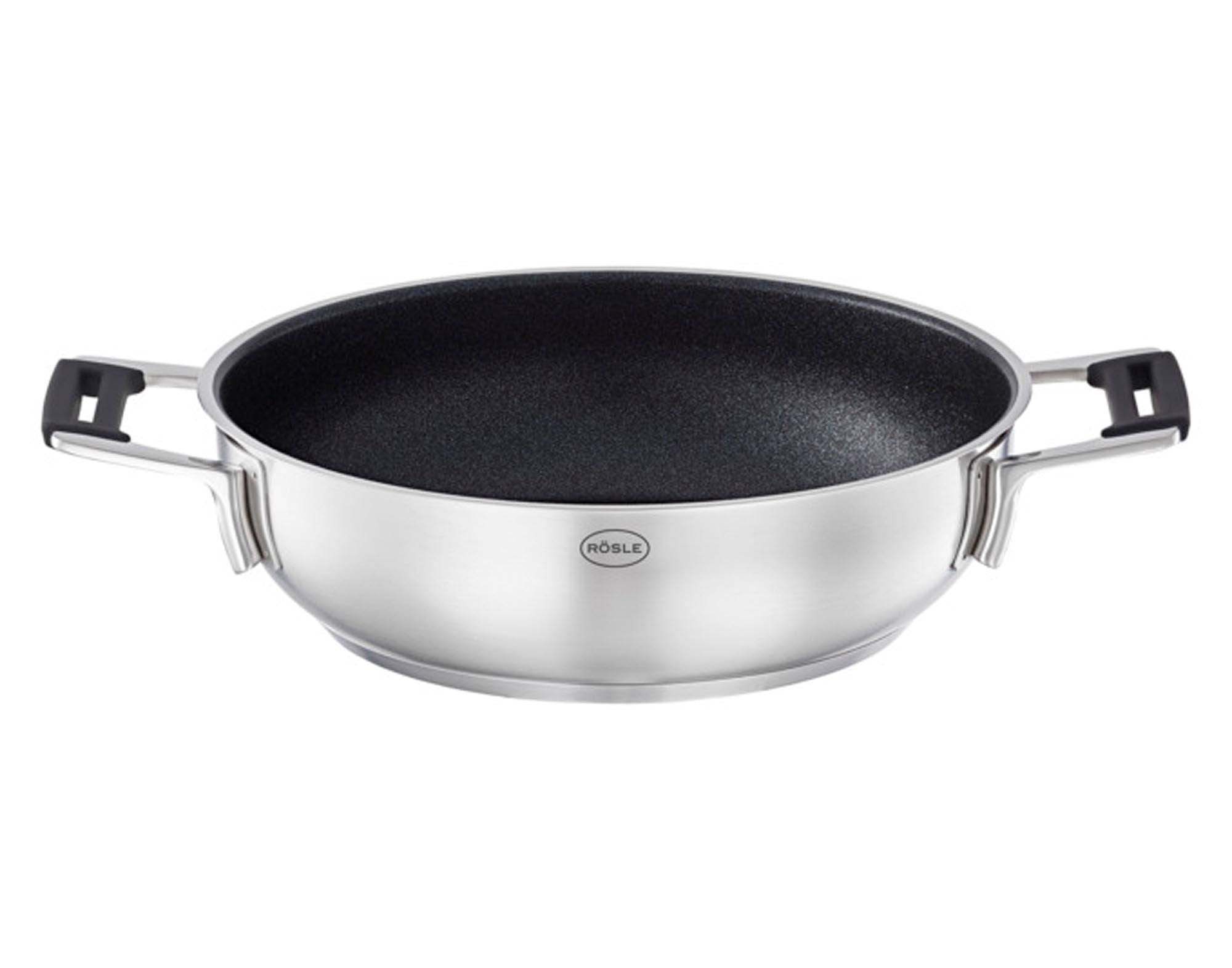 Entdecken Sie die RÖSLE Servierpfanne SilencePro ProResist (ø 24 cm) mit innovativer Antihaftbeschichtung, ergonomischem Silikongriff und vielseitiger Einsatzmöglichkeit.