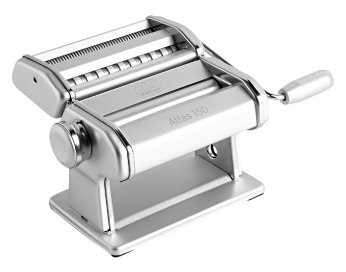 Atlas 150 Classic: Robuste Nudelmaschine von MARCATO für frische Pasta. Vielseitig, langlebig, einfach zu bedienen.