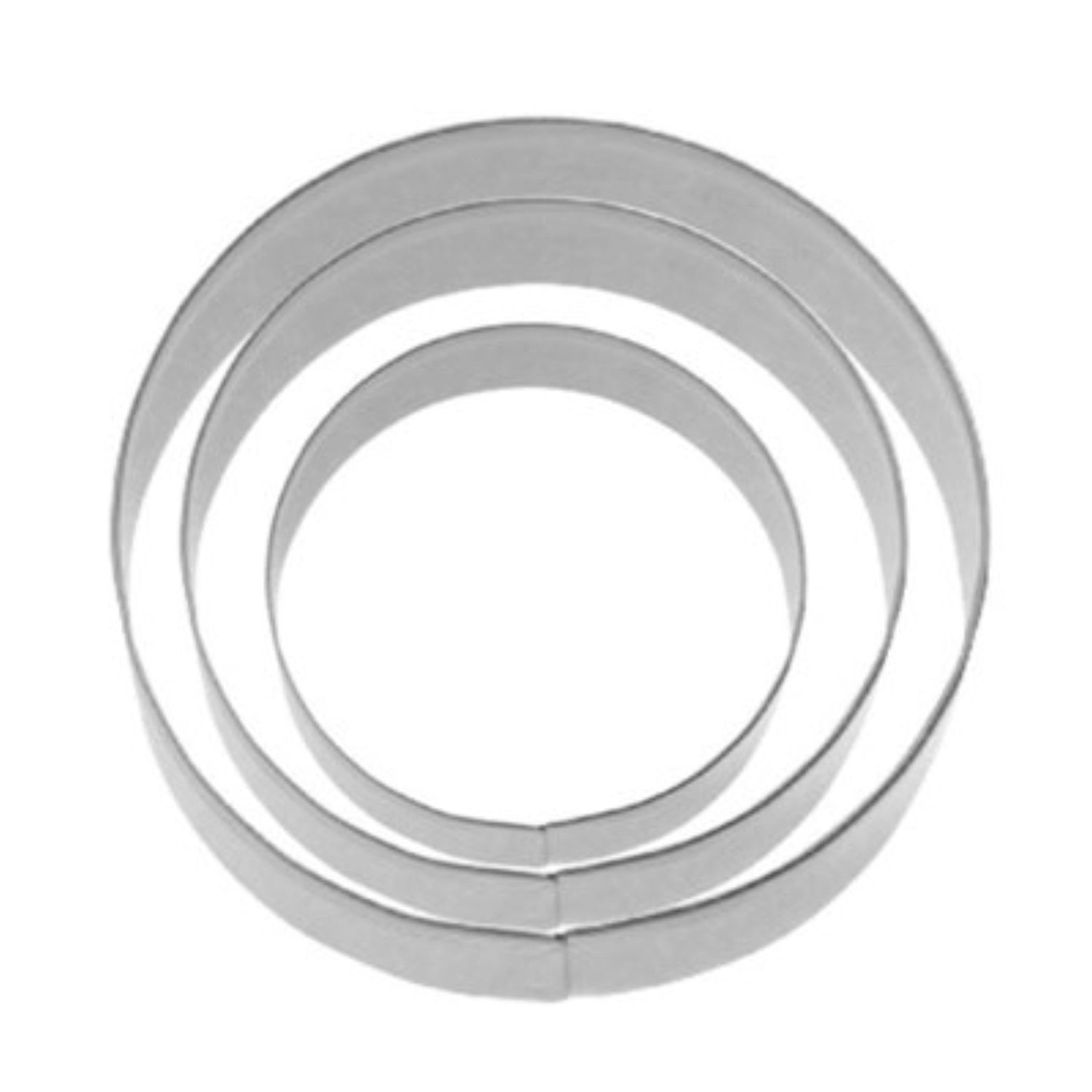 3 Stk. Terrassen-Ausstechformen Ring glatt, D4,5,6cm