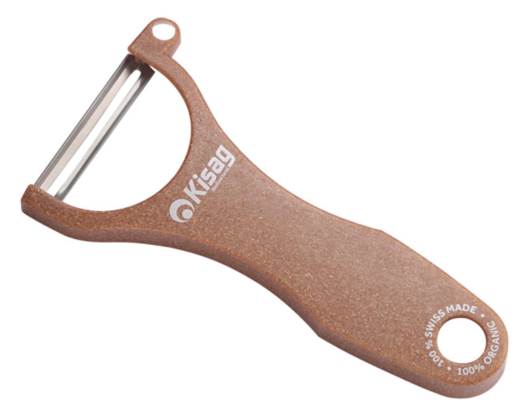 Entdecken Sie den KISAG Sparschäler Bio natur – Ihr effizienter Küchenhelfer aus robustem Edelstahl. Ergonomisch, langlebig und spülmaschinenfest!