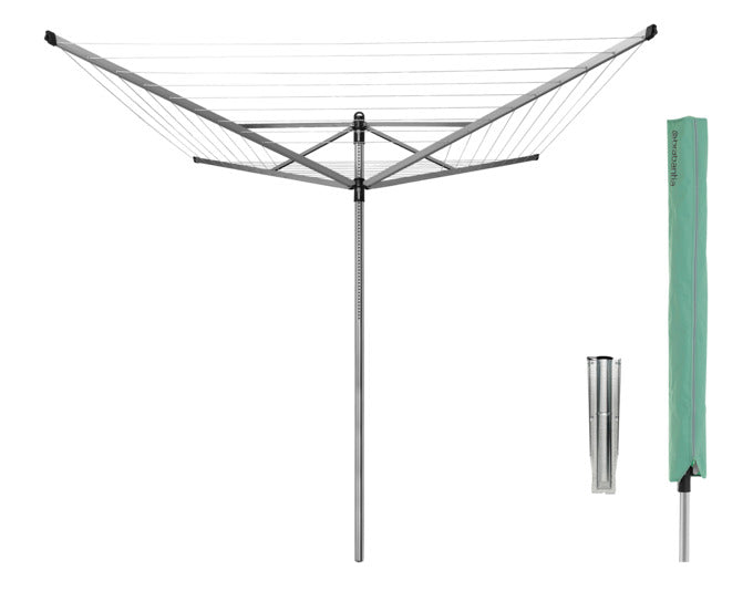 BRABANTIA Wäscheschirm Lift-O-Matic metallic grey 50 m in präsentiert im Onlineshop von KAQTU Design AG. Gartenutensilien ist von BRABANTIA