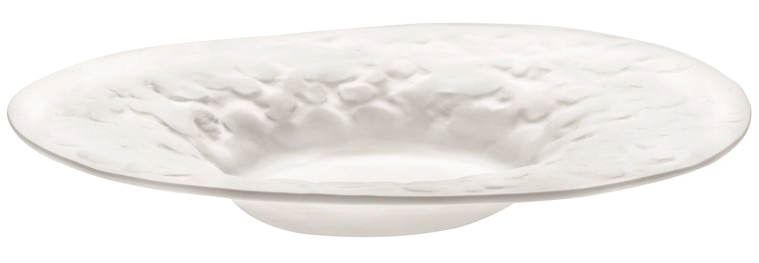 Materia 03 Gourmet Teller tief 28cm H4.5cm ohne Glasur in Weiss präsentiert im Onlineshop von KAQTU Design AG. Teller ist von Royale