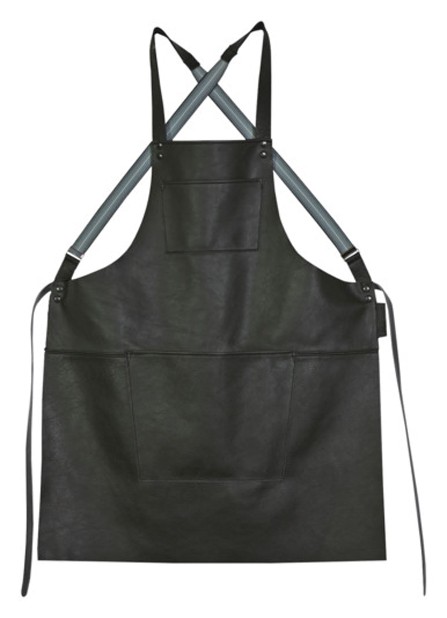 Entdecken Sie die stilvolle Schürze mit Hosenträgern aus Leder von DUTCHDELUXES – langlebig, schmutzabweisend und perfekt für jeden Koch!