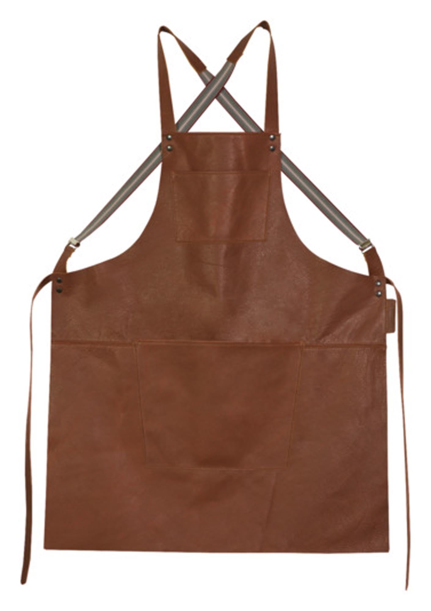 Entdecken Sie die hochwertige Leder-Schürze mit Hosenträgern von DUTCHDELUXES – der perfekte Begleiter für stilvolles Kochen und Grillen!