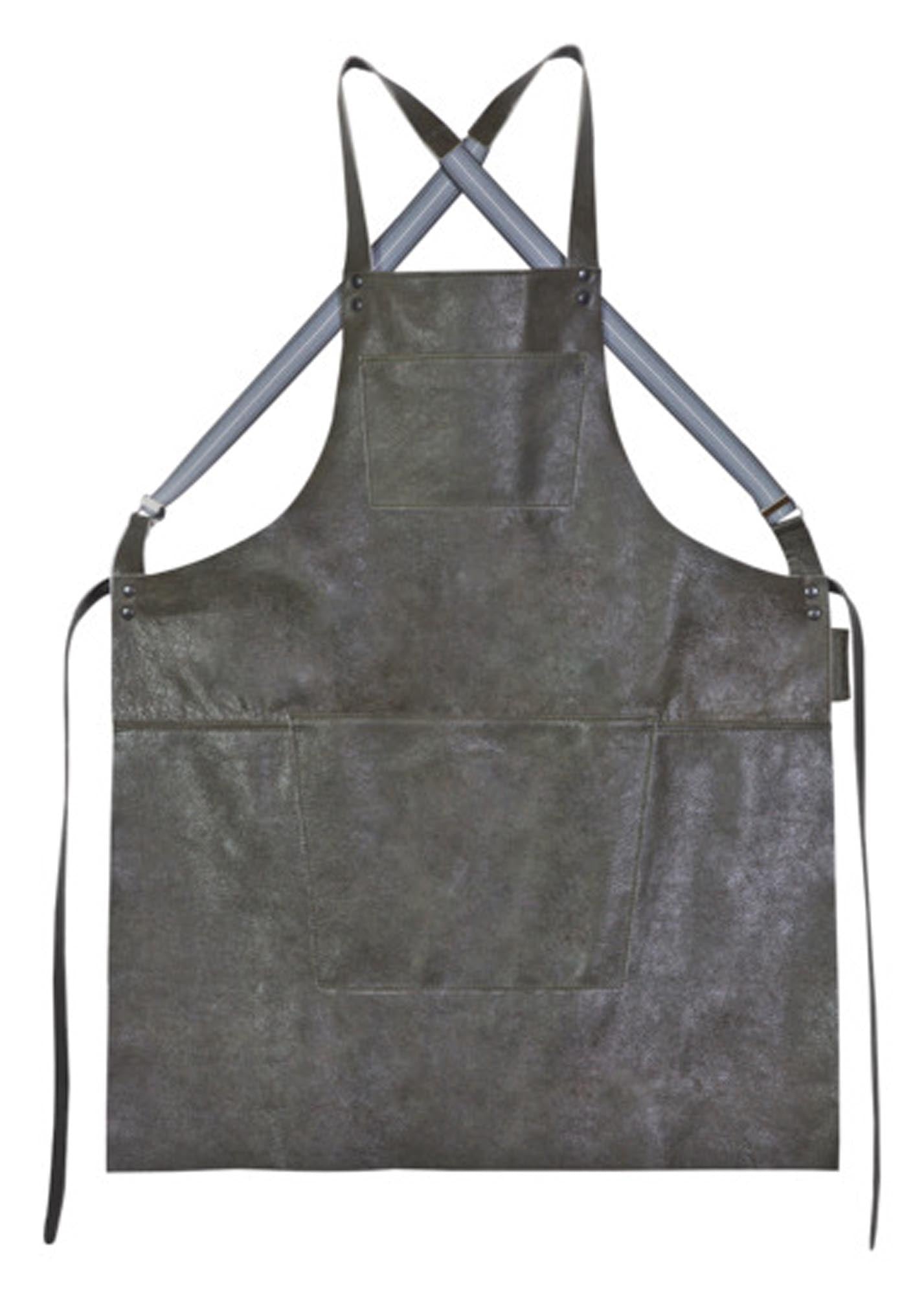 Entdecken Sie die hochwertige Leder-Schürze mit Hosenträgern von DUTCHDELUXES – der perfekte Begleiter für stilvolles Kochen und Grillen!