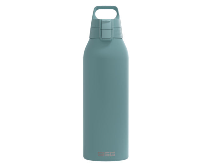 SIGG Bottle Shield One 1L: Leichtes Aluminium, zitroniges Design, BPA-frei, isoliert, kratzfest, ideal für Sport & Freizeit.