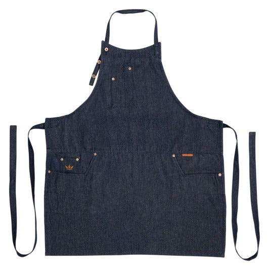 Stilvolle DUTCHDELUXES Schürze: 5 Taschen, ideal für Gourmetköche.