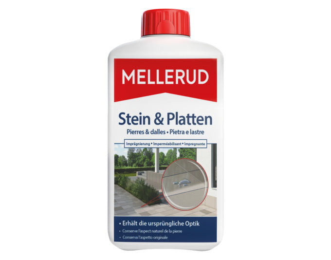 MELLERUD Stein und Platten Imprägnierung 1.0 l in präsentiert im Onlineshop von KAQTU Design AG. Reinigungsmittel ist von MELLERUD