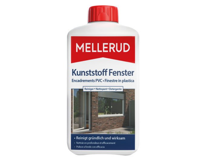 MELLERUD Kunststoff Fenster Reiniger 1.0 l in präsentiert im Onlineshop von KAQTU Design AG. Reinigungsmittel ist von MELLERUD