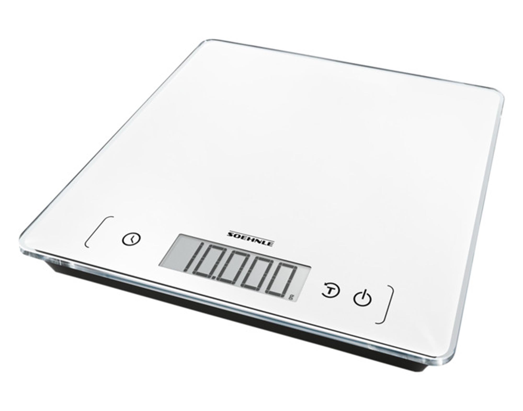 Entdecken Sie die SOEHNLE Küchenwaage Page Comfort 400: präzise, benutzerfreundlich, 10 kg Tragkraft, Tara-Funktion, stilvolles Design.