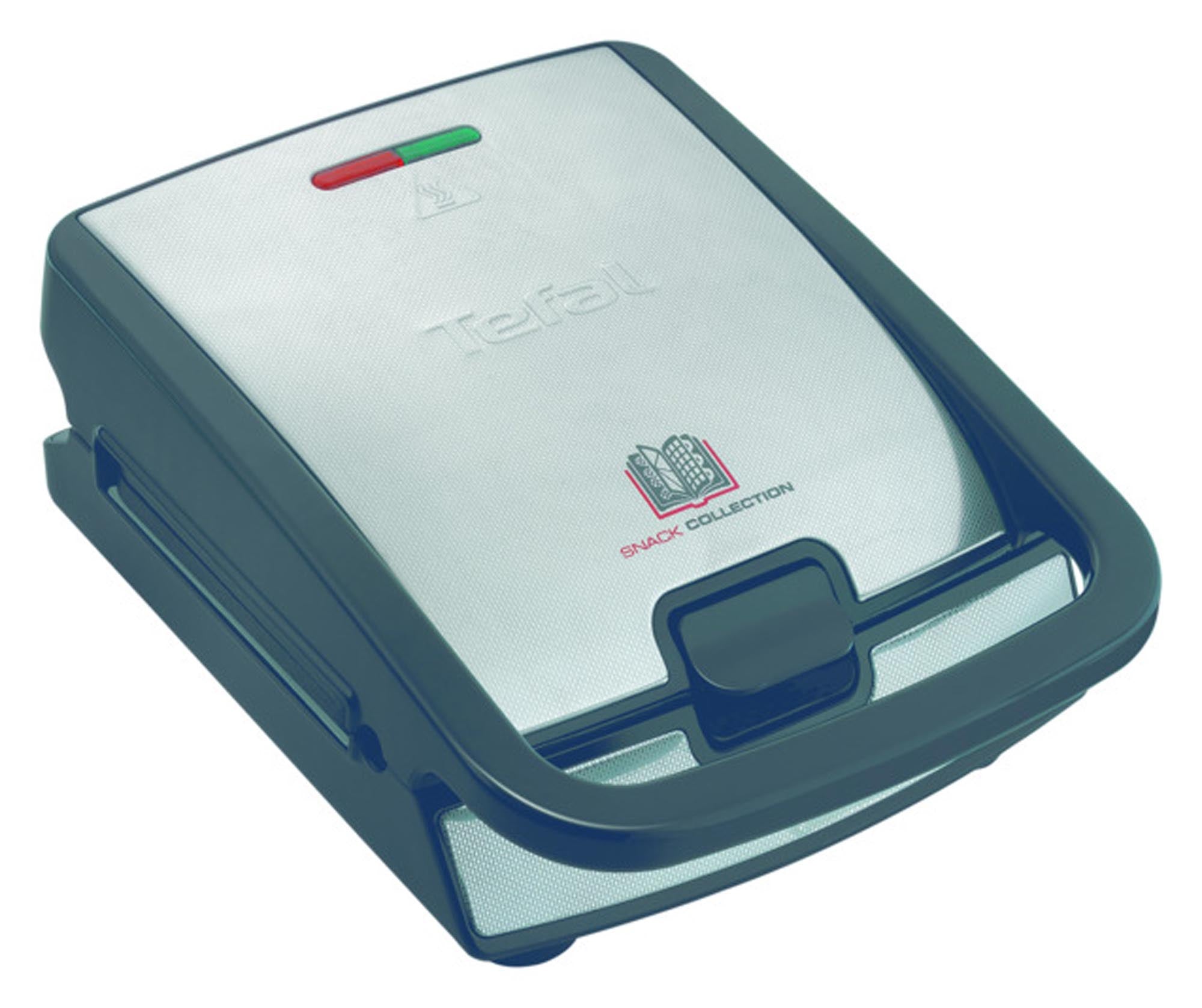 Entdecken Sie den TEFAL Waffel- und Sandwichgrill Snack Collection: vielseitig, kompakt und mit antihaftbeschichteten Platten für einfache Reinigung!