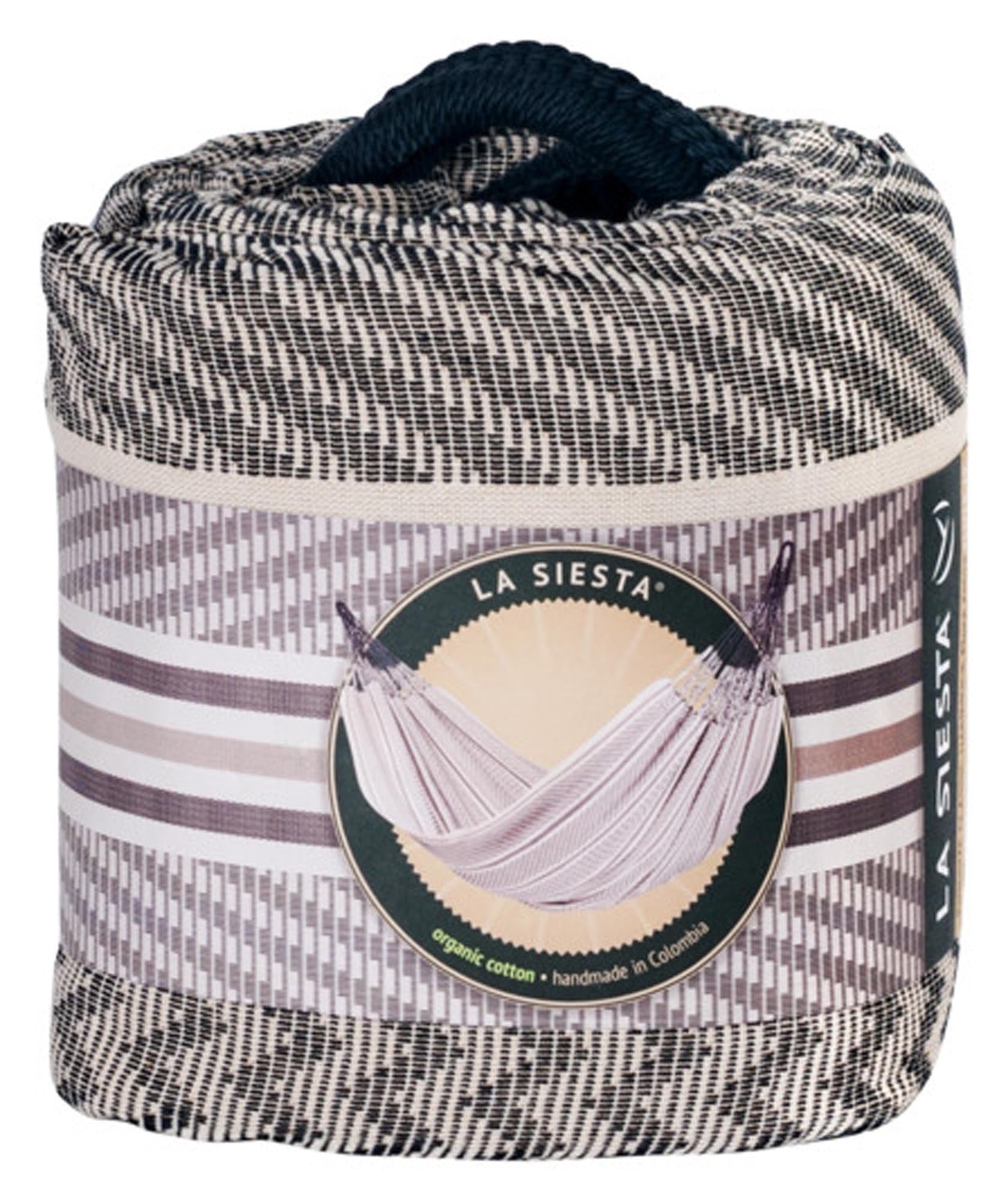 Entspannen Sie stilvoll in der 160x350 cm grossen LA SIESTA Hängematte Flora aus atmungsaktiver Baumwolle. Perfekt für Garten und Terrasse.