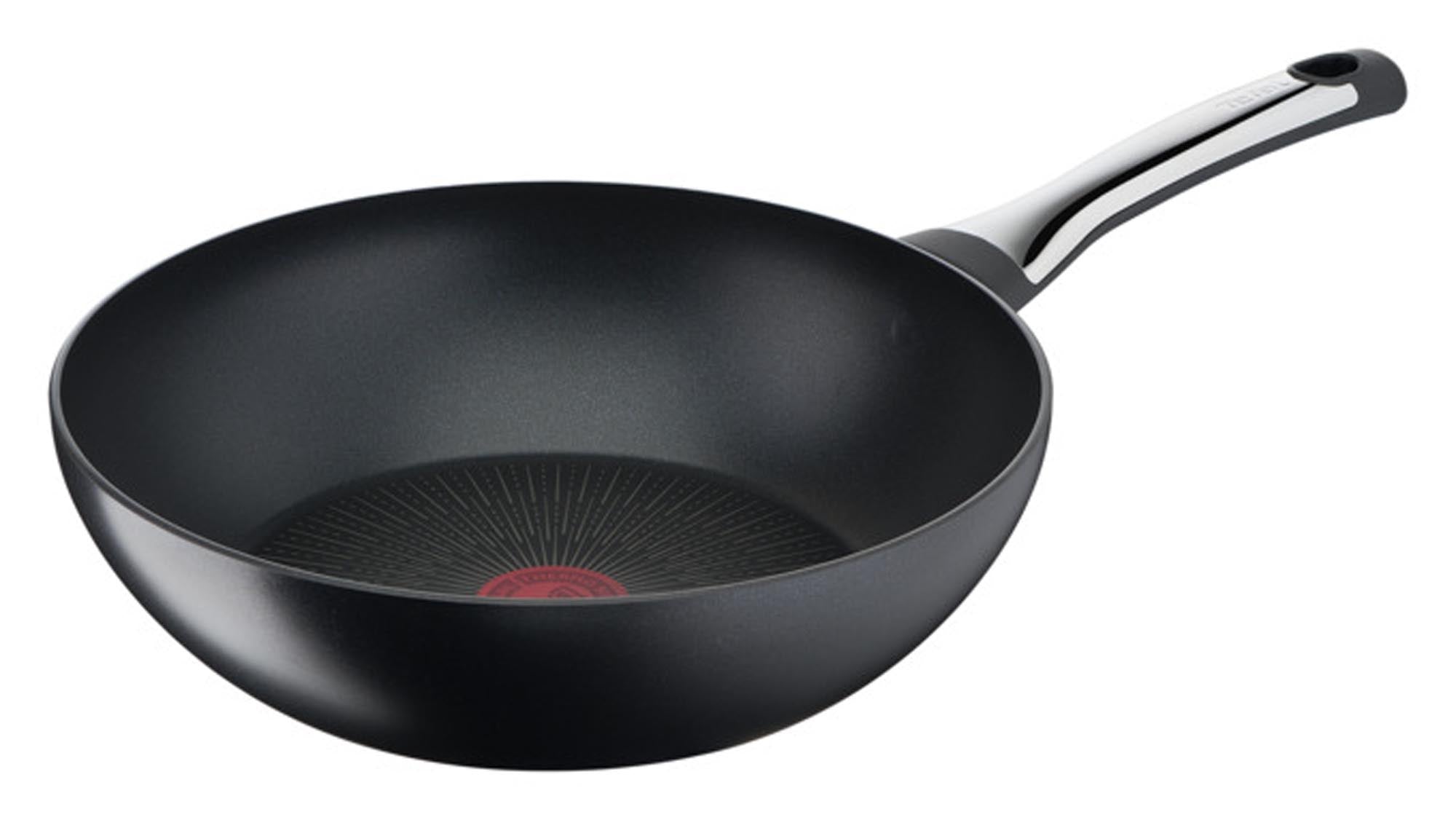 Entdecken Sie die TEFAL Wokpfanne Excellence ø 28 cm: perfekte Antihaftbeschichtung, optimale Wärmeleitung und ergonomische Griffe für asiatische Küche.