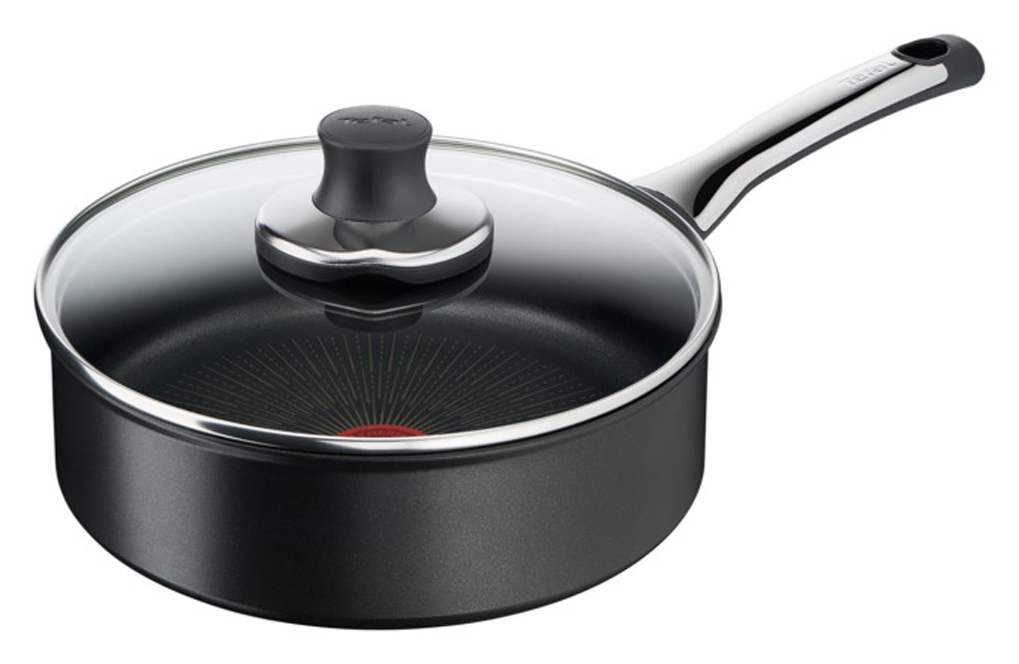 Entdecken Sie die TEFAL Schmorpfanne Excellence ø 24 cm mit Deckel. Ideal zum Schmoren, Braten und für gesunde, fettfreie Gerichte. Hochwertige Antihaftbeschichtung, ergonomischer Griff und für alle Herdarten geeignet.
