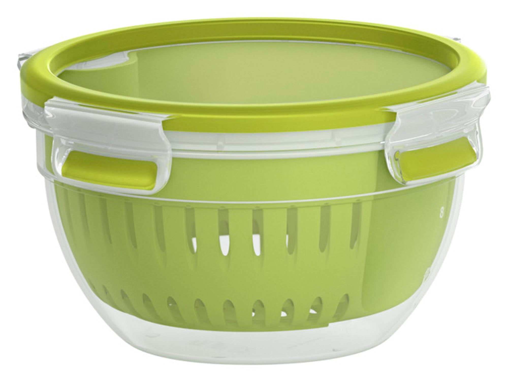 Die EMSA Frischhaltedose Clip & Go Fruit Bowl 1.1 l ist BPA-frei, luftdicht, spülmaschinenfest und ideal für frisches Obst und Snacks.