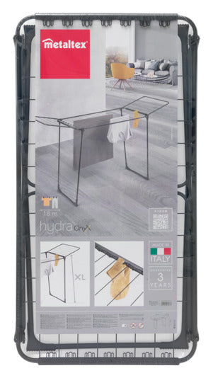 Entdecken Sie den METALTEX Wäschetrockner Hydra Onyx in elegantem Schwarz – ideal für platzsparendes Trocknen Ihrer Wäsche!