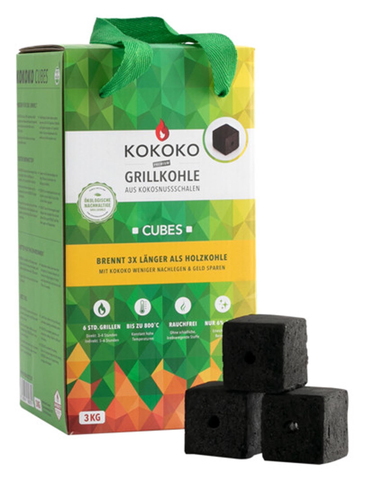 Entdecken Sie die MCBRIKETT Grillkohle Kokoko Cubes 3 kg – ideal für Grillliebhaber! Hochwertige, umweltfreundliche Holzkohlewürfel für perfekte Hitzeverteilung und unvergessliche Grillabende.