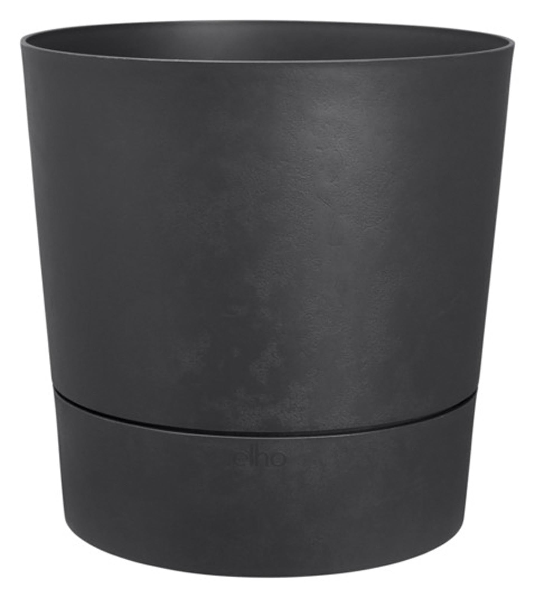 Stilvolles Pflanzengefäss (ø 43 cm) von ELHO mit innovativem Bewässerungssystem, ideal für drinnen und draußen, aus robustem Recyclingmaterial.