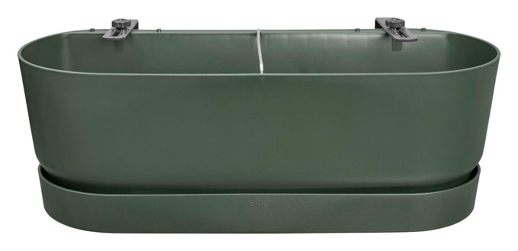 Der ELHO Balkonkasten Greenville in laubgrün (52x21x19 cm) ist umweltfreundlich, robust und ideal für Blumen, Kräuter und Sträucher. Perfekte Wachstumsbedingungen dank Wasserablauflöchern.