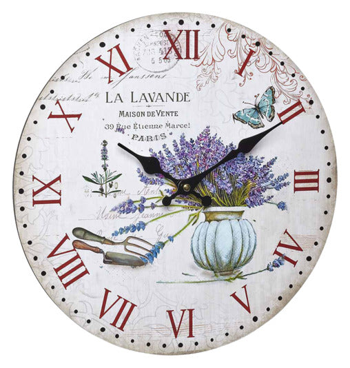 Wanduhr La Lavande Vintage in  präsentiert im Onlineshop von KAQTU Design AG. Wanduhr ist von TFA