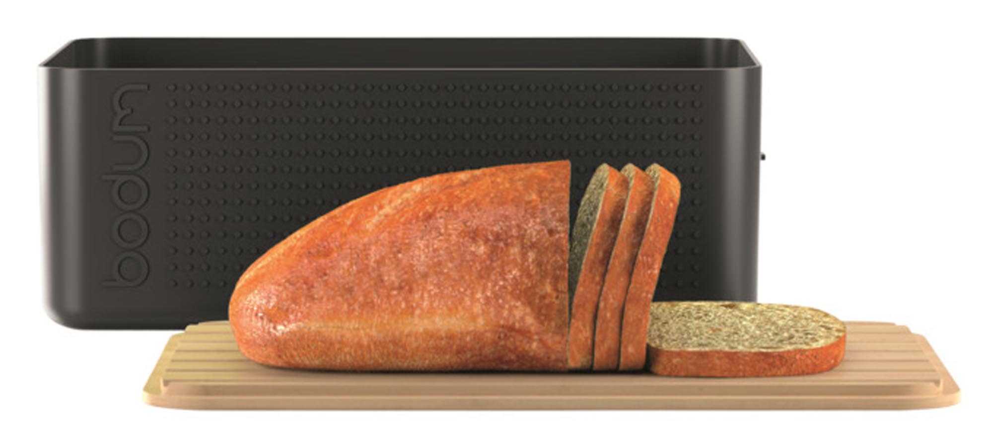 BODUM Brotbox Bistro gross schwarz 36.5x13.8x23.7 cm in präsentiert im Onlineshop von KAQTU Design AG. Brotkorb ist von BODUM