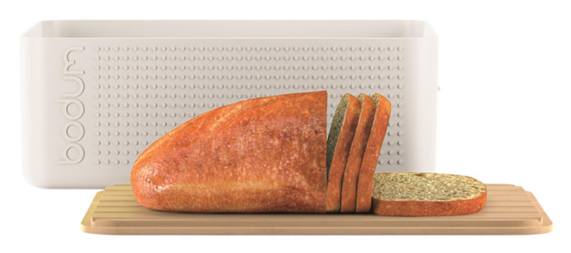 Entdecken Sie die BODUM Brotbox Bistro klein in Weiß (29.4x10.7x19.4 cm) – ideal für frisches Brot und Gebäck. Stilvolles Design, luftdicht und pflegeleicht!