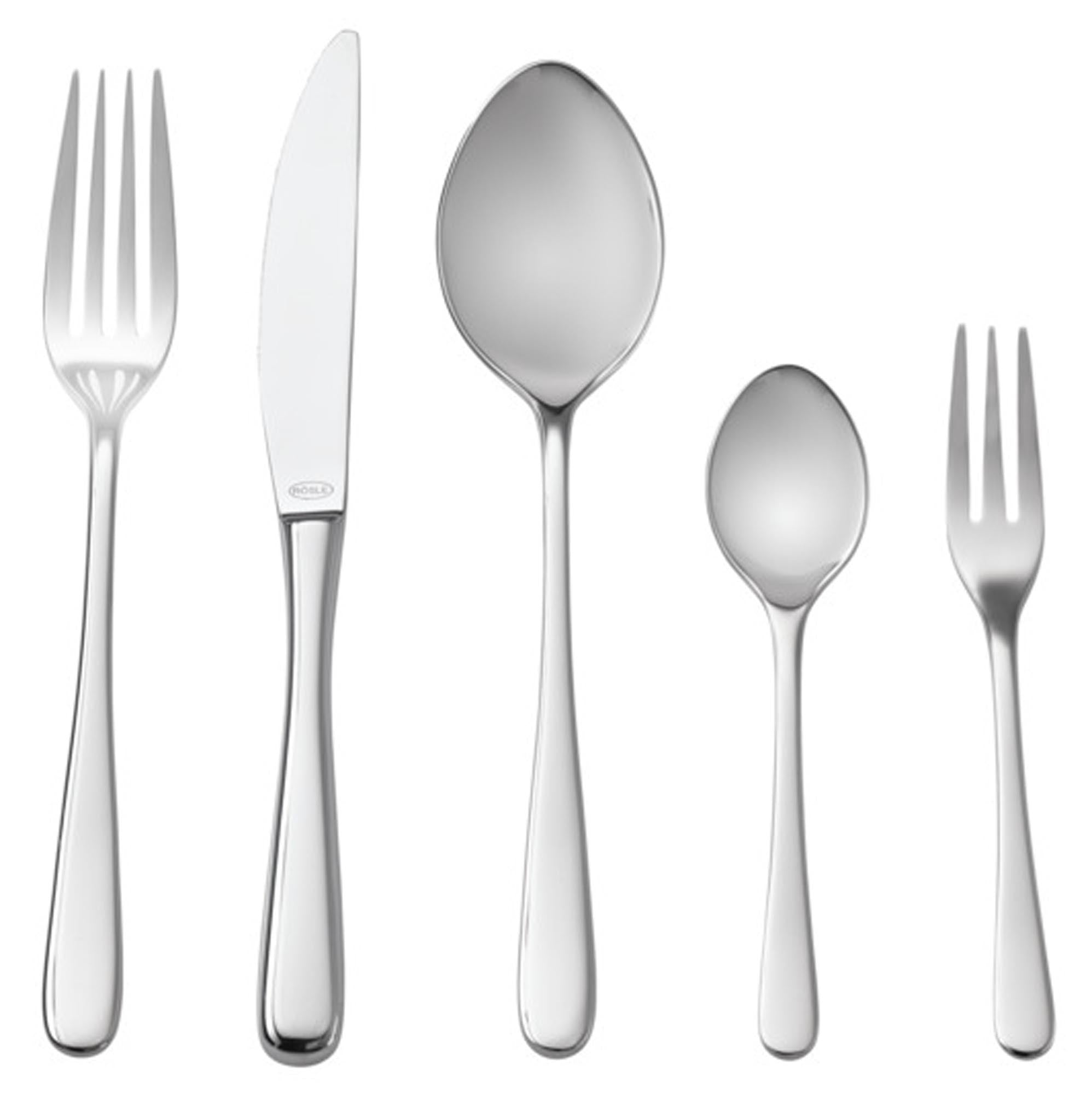 Entdecken Sie die elegante RÖSLE Besteckgarnitur Passion 60-teilig aus hochwertigem Edelstahl. Perfekt für jeden Anlass, spülmaschinenfest und stilvoll.