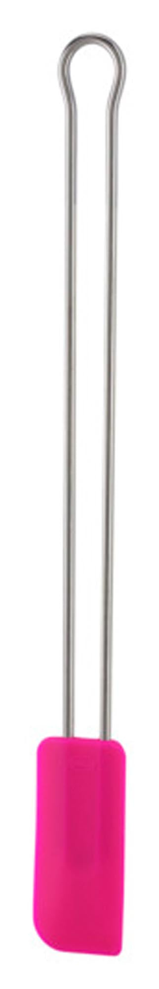 RÖSLE Teigschaber: Pink, schmal, 26 cm. Hitzebeständig, spülmaschinenfest, ergonomisch. Perfekt für Backliebhaber.