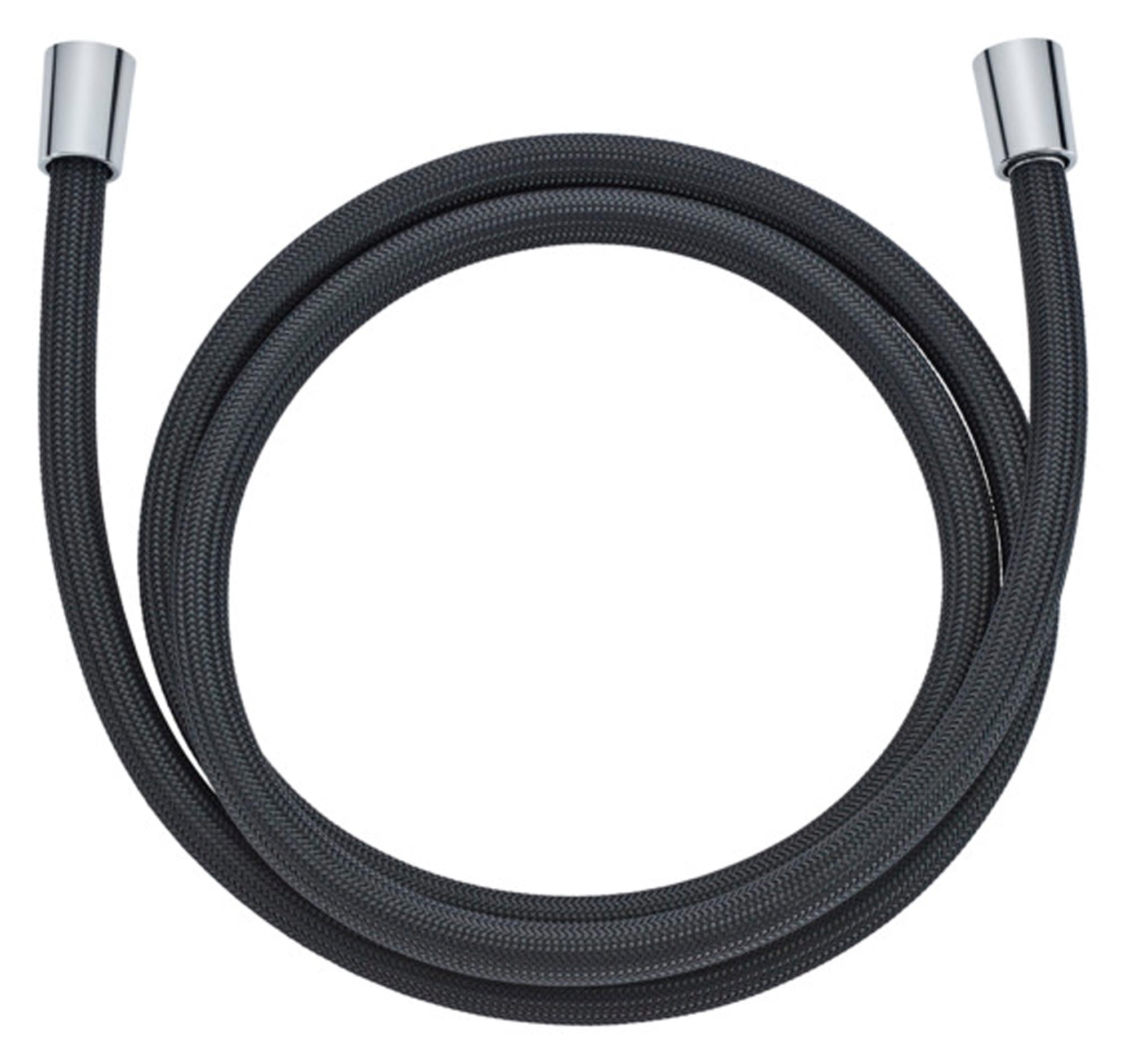 DIAQUA Brauseschlauch Chromalux Zero 180 cm in Schwarz: Hochwertig, langlebig, korrosionsbeständig und stilvoll. Perfekt für modernes Badezimmer-Design.