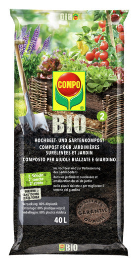 COMPO Hochbeet und Gartenkompost Bio 40 l in präsentiert im Onlineshop von KAQTU Design AG. Gartenpflege ist von COMPO