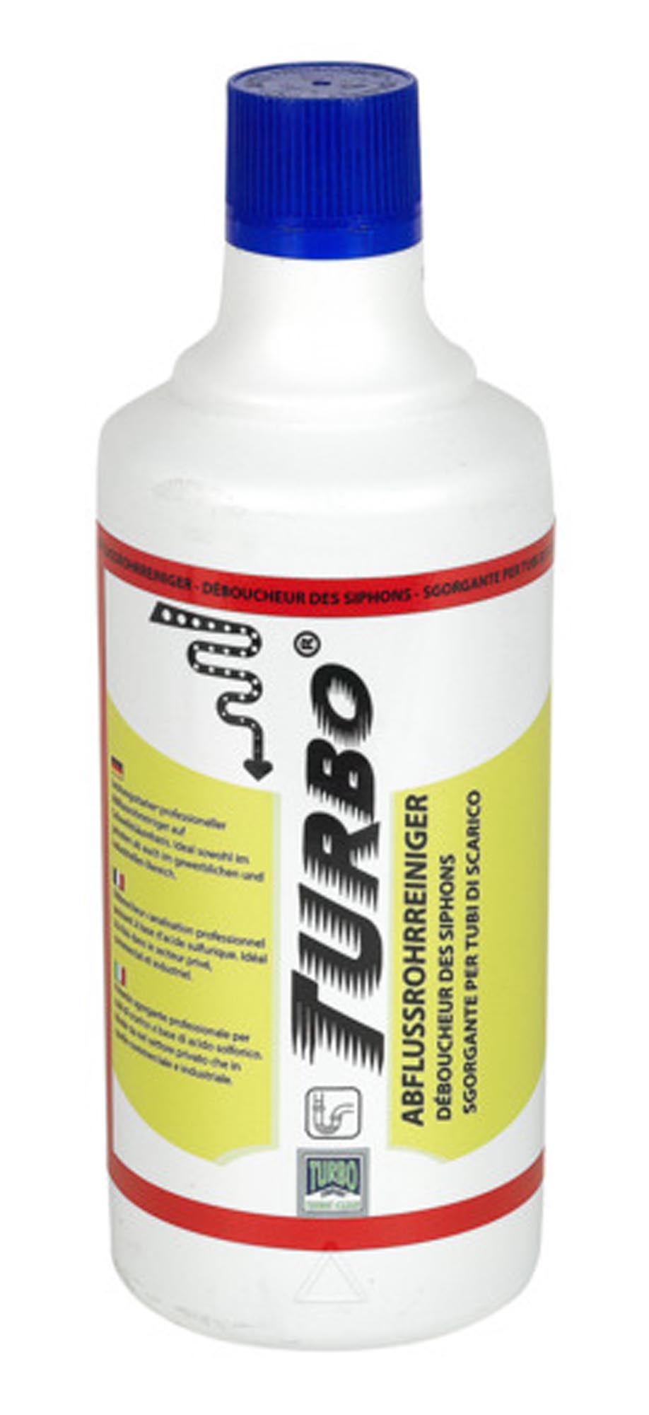 Effektiver TURBO Abflussreiniger 750 ml für schnelle Beseitigung von Verstopfungen. Ideal für Haushalt und Industrie. Jetzt bestellen!