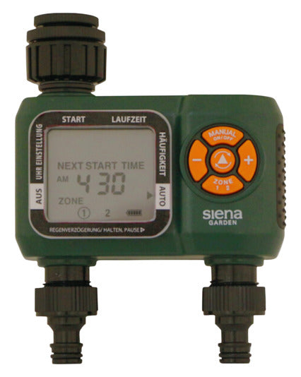 SIENA GARDEN Bewässerungscomputer für 2 Zonen in präsentiert im Onlineshop von KAQTU Design AG. Bewässerung ist von SIENA GARDEN