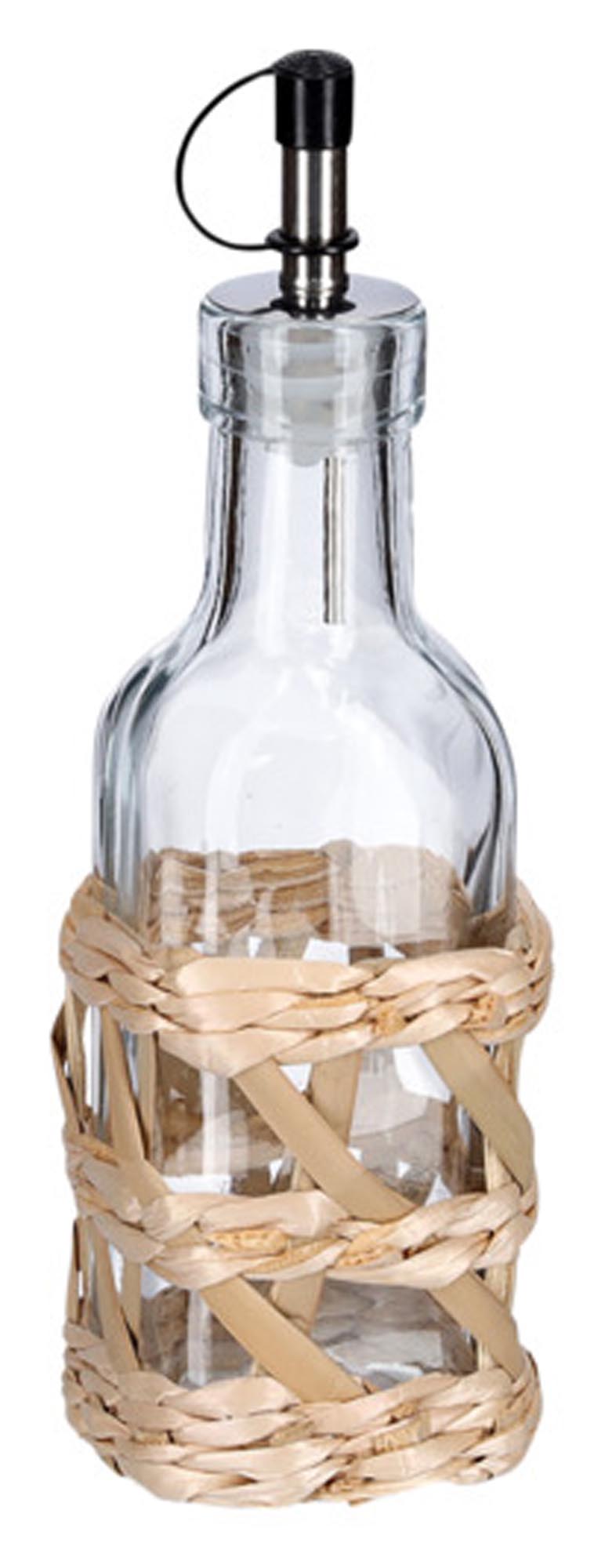 Elegante ZELLER PRESENT Essig-Ölflasche Boho aus Glas (150 ml) – stilvolles Küchenaccessoire für frische Aromen und einfache Reinigung.