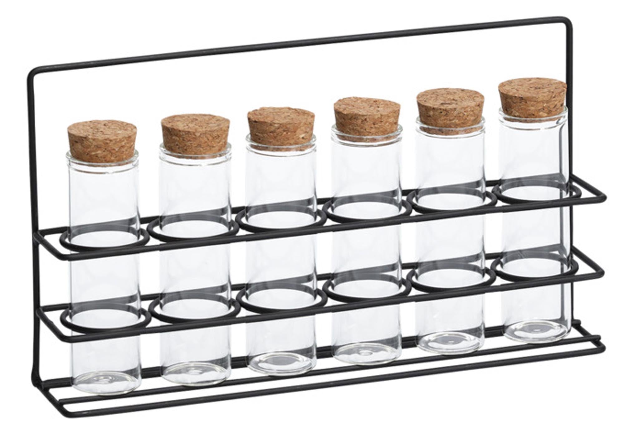 Entdecken Sie den ZELLER PRESENT Gewürzständer 6-teilig aus Metall und Glas. Ideal für die stilvolle Gewürzaufbewahrung in Ihrer Küche.