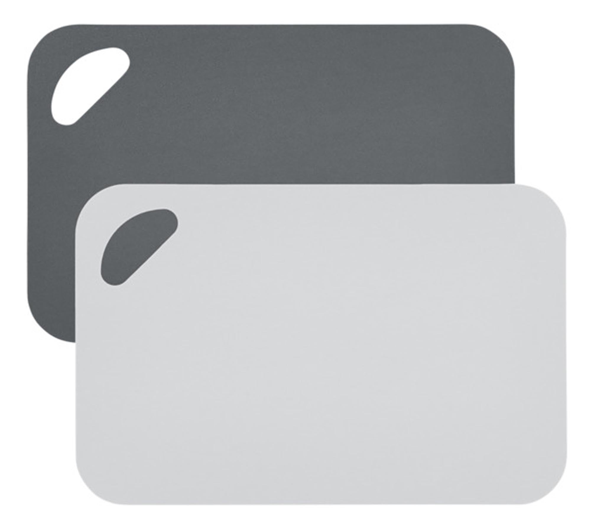 Entdecken Sie das ZELLER PRESENT Schneidmatten Set 2-teilig in anthrazit und grau. Ideal für hygienisches Schneiden von Gemüse, Obst und Fleisch. Rutschfest, spülmaschinenfest und perfekt für Ihre Küche!