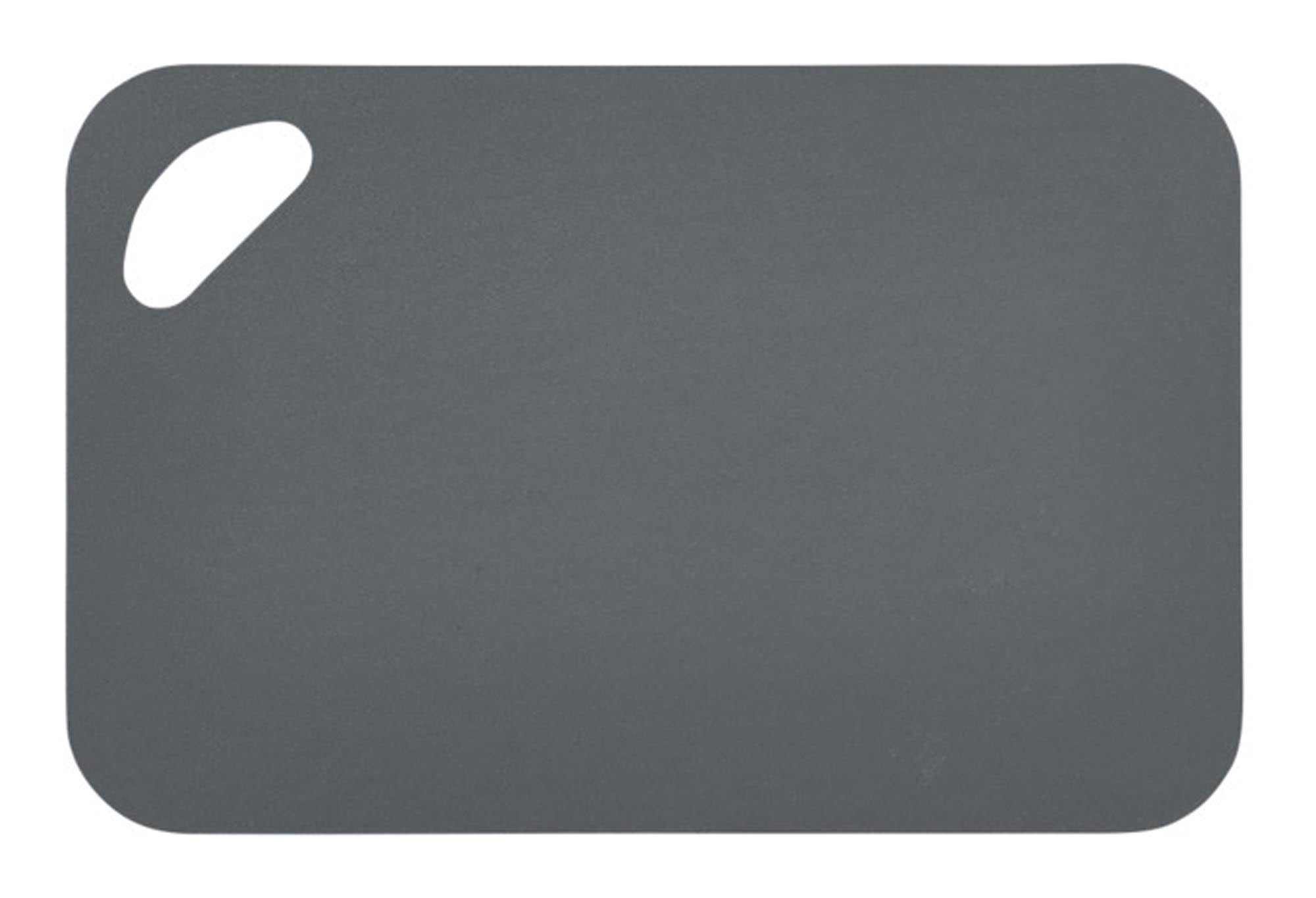 Praktisches 2-teiliges Schneidmatten-Set aus Kunststoff in Anthrazit und Grau, ideal für die Küche, Masse: 29x38 cm.