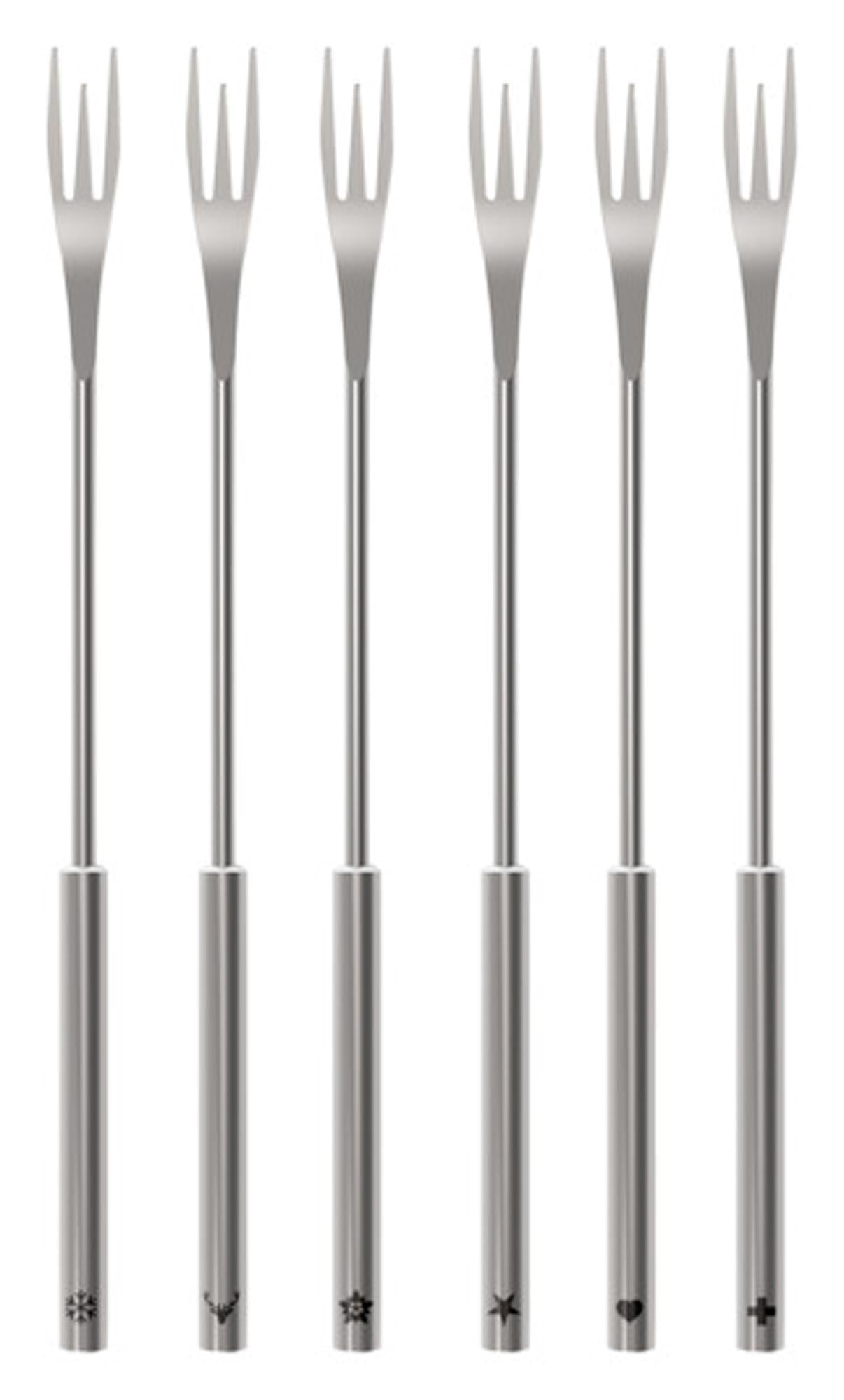 Entdecken Sie die KISAG Fonduegabeln 2in1 im 6er Set, ideal für Fleisch- und Käsefondue. Robuste Edelstahlgabeln mit ergonomischem Griff für unvergessliche Fondue-Abende.