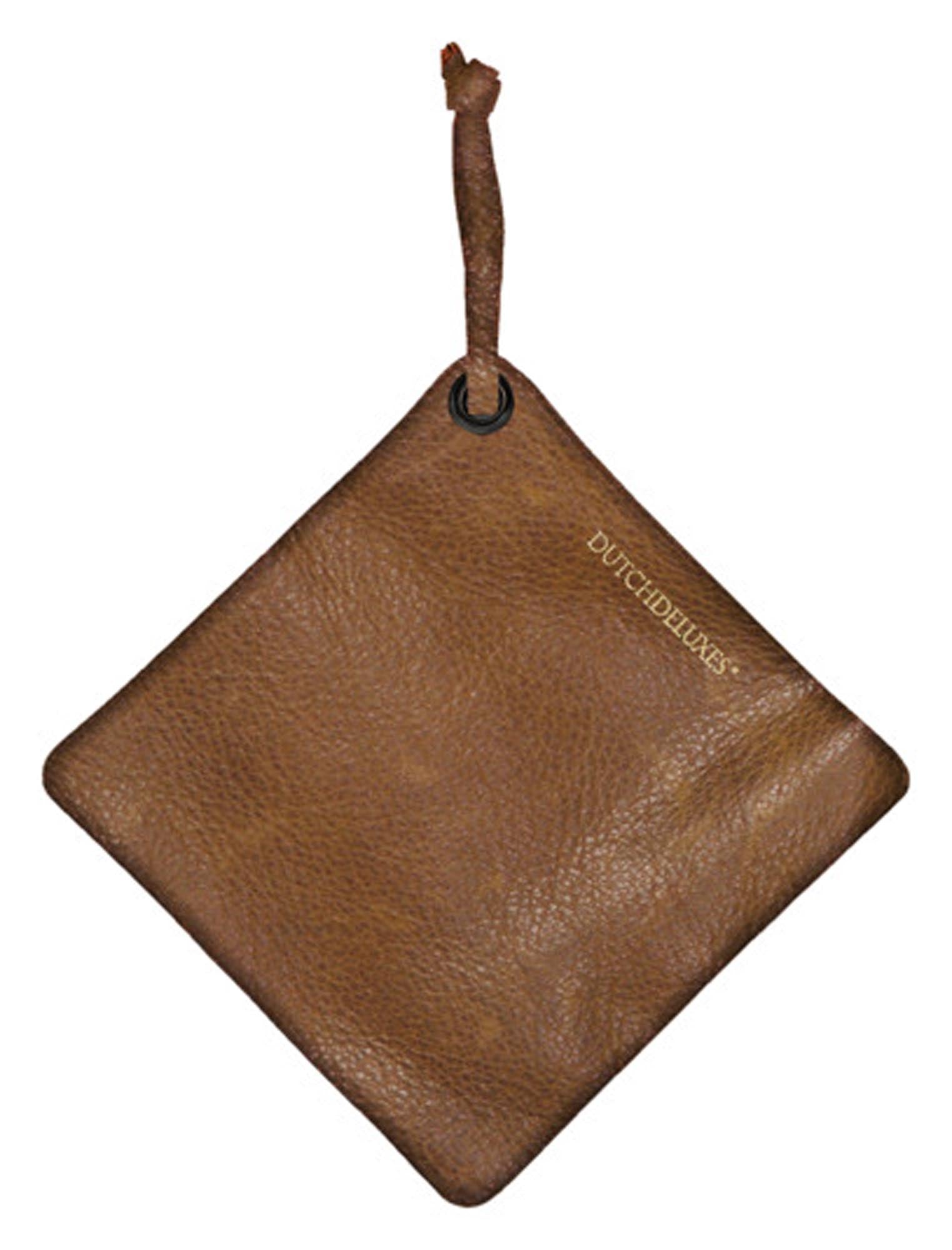 Entdecken Sie den DUTCHDELUXES Topflappen Leder Vintage in cognac – stilvoll, hitzebeständig und langlebig. Perfekt für Ihre Küche!