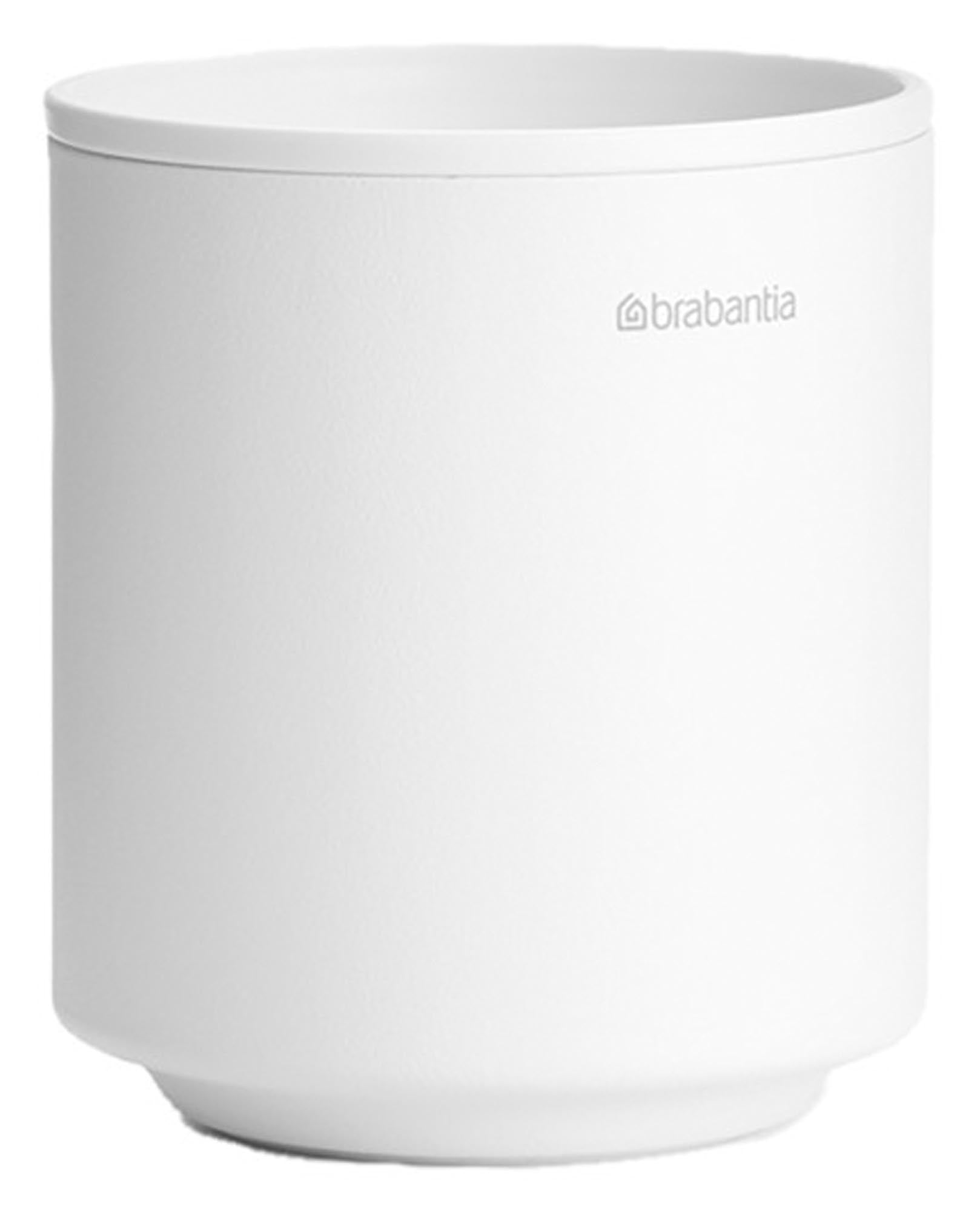 Entdecken Sie den BRABANTIA Zahnbürstenhalter MindSet in mineral fresh white. Hochwertiger Edelstahl, hygienisch, rutschfest und stilvoll – ideal für Ihr Badezimmer!