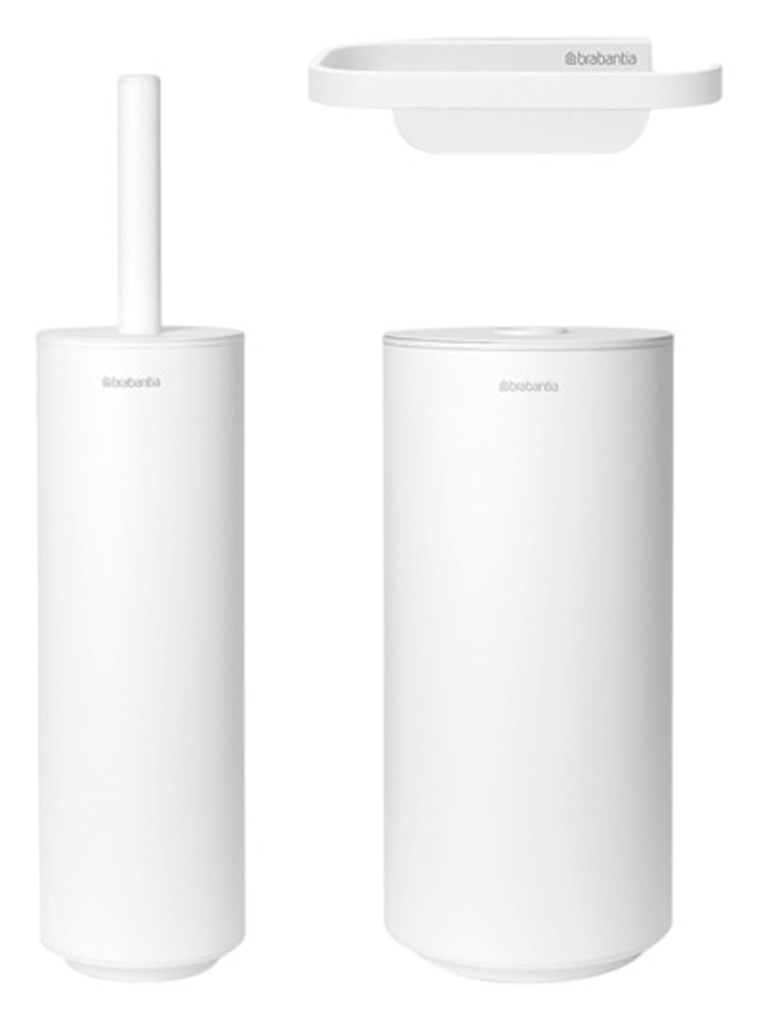 Entdecken Sie das BRABANTIA Toiletten-Set MindSet 3-teilig in mineral fresh white. Hochwertige Materialien, modernes Design und praktische Funktionen für Ihr Badezimmer.