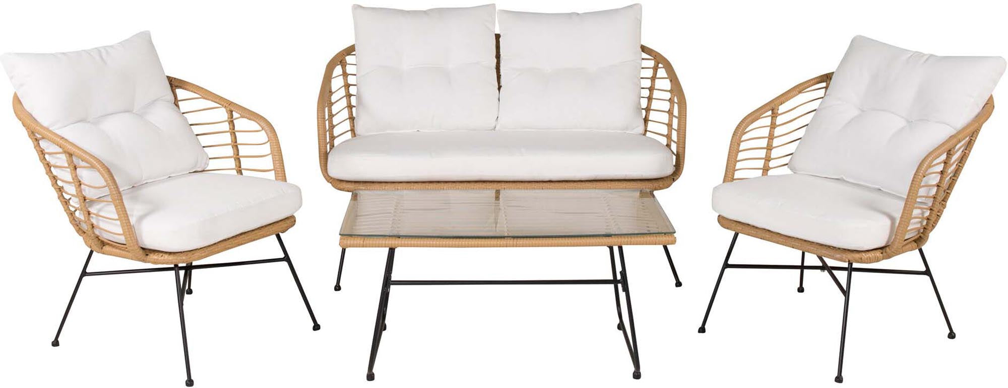 Stilvolles Viga Sofa Outdoorset: Elegantes Design, komfortable Polsterung, wetterfest und ideal für Terrasse oder Garten.