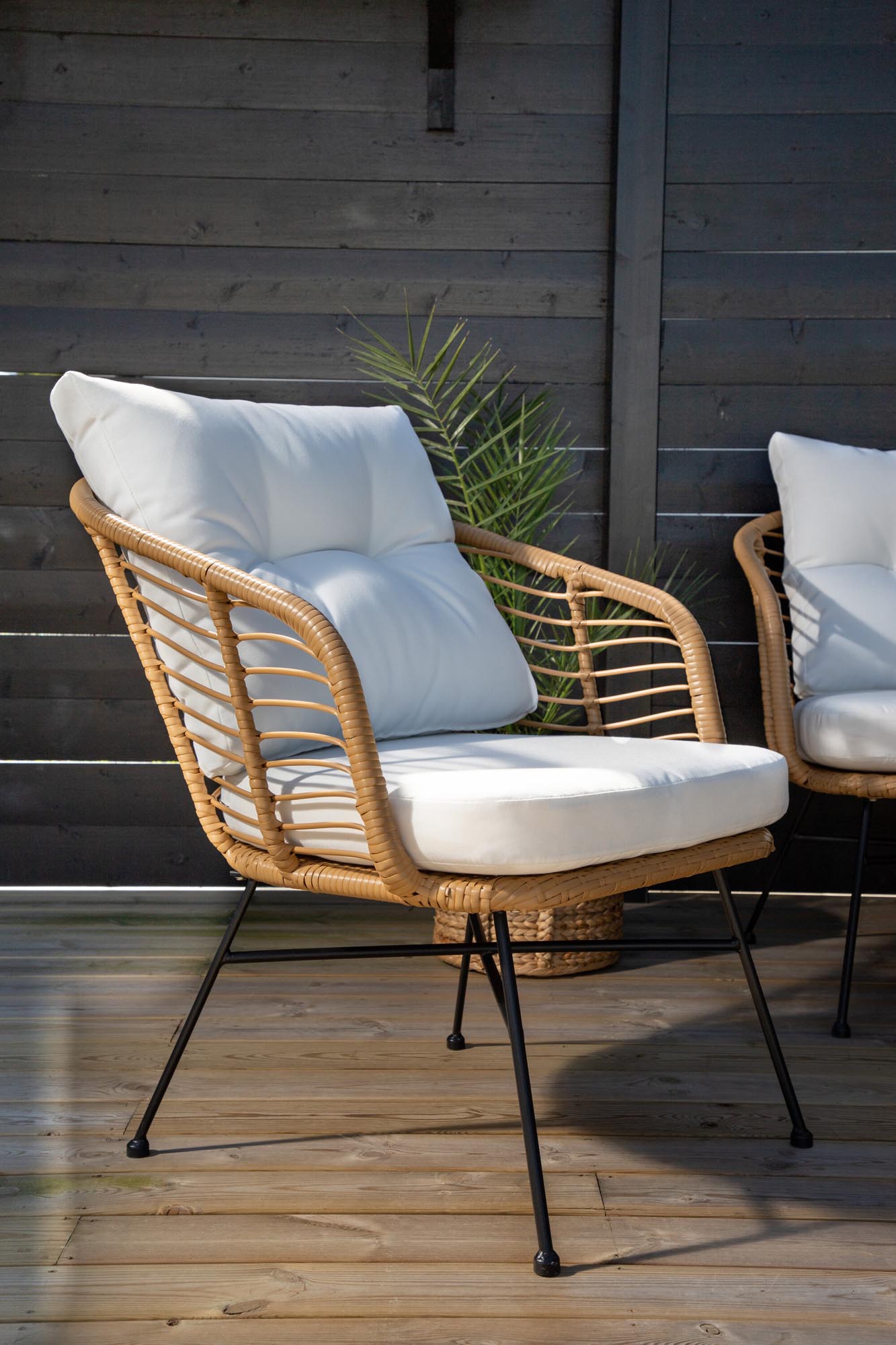 Viga Sofa Outdoorset 90cm: Stilvolles Loungeset für Garten und Terrasse, wetterfest und komfortabel mit elegantem Design.