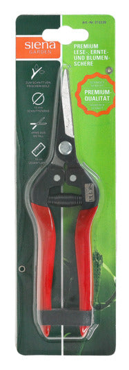 Entdecken Sie die SIENA GARDEN Leseschere Premium 19 cm – Ihr ideales Werkzeug für präzise Gartenarbeiten mit scharfen Klingen und rutschfestem Griff.